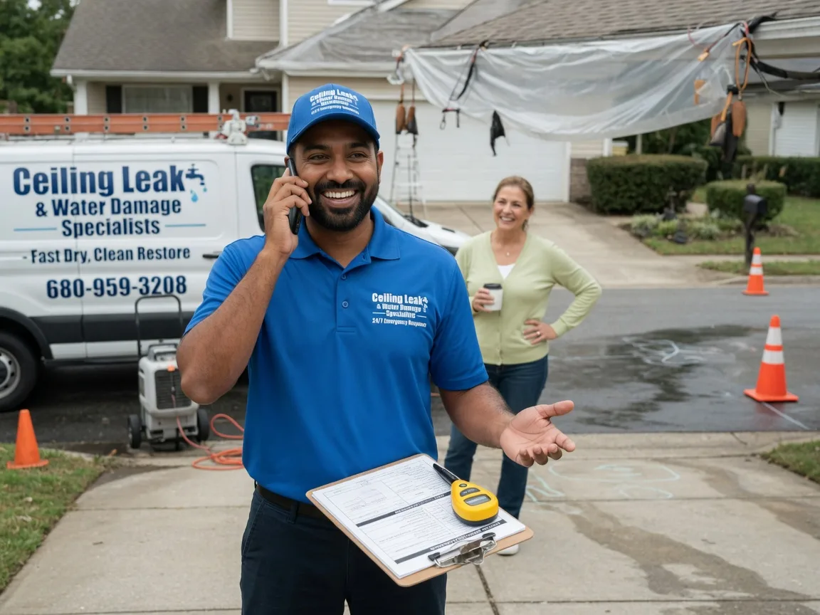 Ceiling Leak Cleanup Leon, OK FAQs